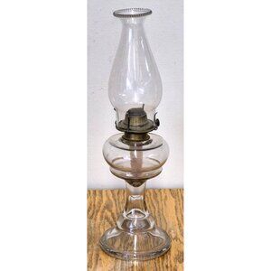 Vintage Eagle Glass Oil Lamp Rustic Farmhouse Decor Antique Lighting Collectible